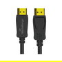 MediaRange Cable DisplayPort MRCS248 2.1, 2 m, 40 Gbps, 7680x4320 120Hz, Negro, para Conectar y Usar