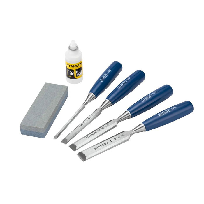 Stanley Set de 4 Cinceles de Madera ABS con Mango de Polipropileno Stanley Set de 4 Cinceles de Madera ABS con Mango de Polipropileno