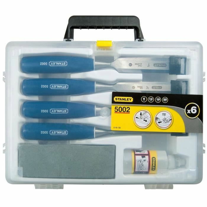 Stanley Set de 4 Cinceles de Madera ABS con Mango de Polipropileno Stanley Set de 4 Cinceles de Madera ABS con Mango de Polipropileno