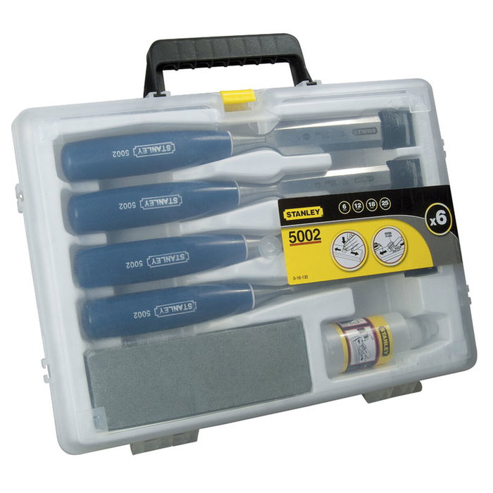 Stanley Set de 4 Cinceles de Madera ABS con Mango de Polipropileno Stanley Set de 4 Cinceles de Madera ABS con Mango de Polipropileno