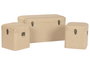 DKD Home Decor Baul Tradicional Natural 40 x 44 x 80 cm Set de 3