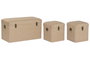 DKD Home Decor Baul Tradicional Natural 40 x 44 x 80 cm Set de 3