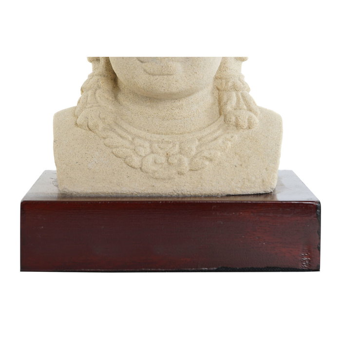 DKD Home Decor Figura de Busto de Deidad Javanesa en Cemento DKD Home Decor Figura de Busto de Deidad Javanesa en Cemento
