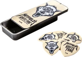 DUNLOP Hetfield's White Fang Custom Flow Caja Surtido 6 Púas de Guitarra con Grosores 0.73mm, 0.88mm, 1.0mm, 1.14mm y 1.4mm - Púas James Hetfield