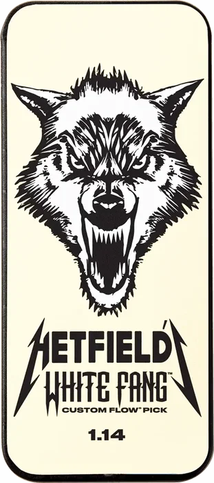 DUNLOP Hetfield's White Fang Custom Flow Caja Surtido 6 Púas de Guitarra con Grosores 0.73mm, 0.88mm, 1.0mm, 1.14mm y 1.4mm - Púas James Hetfield
