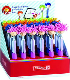 Boligrafo Brunnen Fun Muñeco Despeinado (Tinta Azul) Surtido Expositor De 24 (4 Col.)