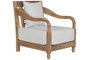 DKD Home Decor Sillón de Teca con Cojín Natural/Beige