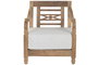 DKD Home Decor Sillón de Teca con Cojín Natural/Beige