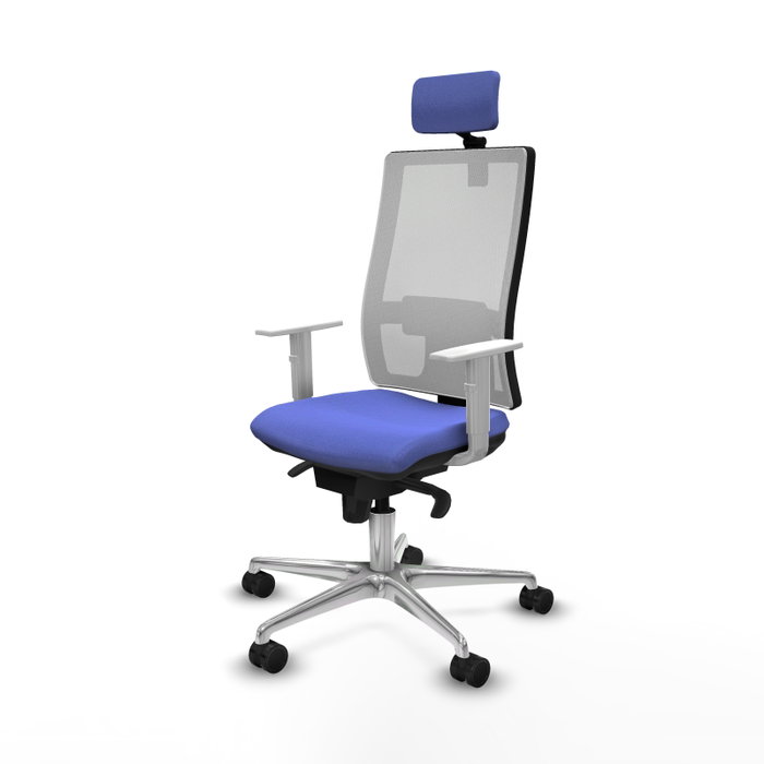 PIQUERAS Y CRESPO Silla de oficina Horna con mecanismo Sincro, Azul claro y Blanco PIQUERAS Y CRESPO Silla de oficina Horna con mecanismo Sincro, Azul claro y Blanco