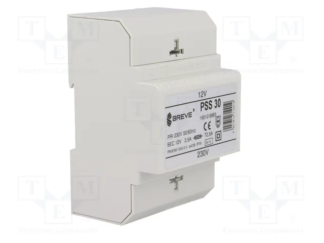 BREVE TUFVASSONS Transformador de red 30VA 230V AC a 12V