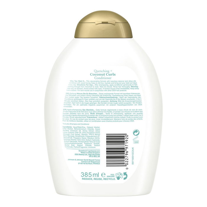 Ogx Coconut Curls Acondicionador de 385 ml (reacondicionado) lifelike Ogx Coconut Curls Acondicionador de 385 ml (reacondicionado) lifelike
