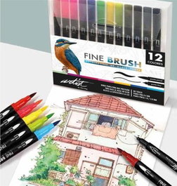 ARTIST BY ALEX BOG Estuche 12 rotuladores fine brush doble punta colores surtidos