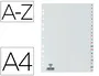 Elba Separadores Alfabéticos A-Z de Plástico Multitaladro Folio Gris 120 Micras