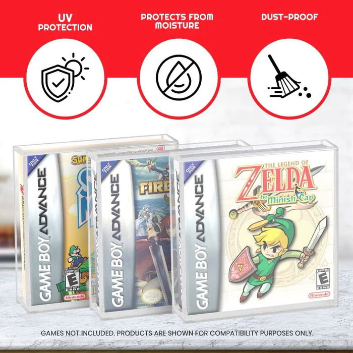 Caja de acrílico pack de 2 Protector para Gameboy/Gameboy Advance Games