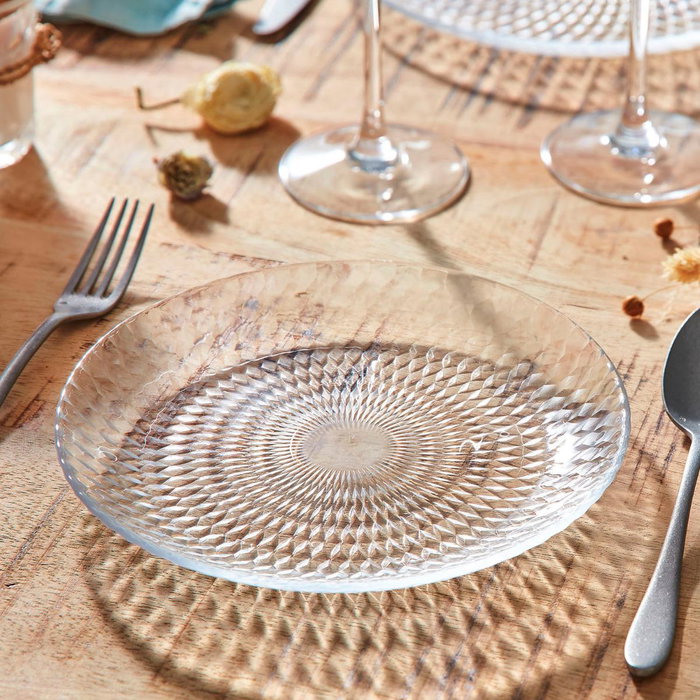 Plato Postre Vidrio Pampille Clear Luminarc 19 cm