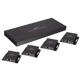 Lindy - Extensor Divisor HDMI 4K30 e IR para 4 Puertos con Salida en Bucle y Extensión por Cable Cat.6 hasta 70m