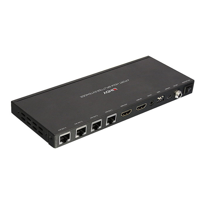Lindy 38155 Extensor y Divisor HDMI e IR de 4 Puertos con Loop Out