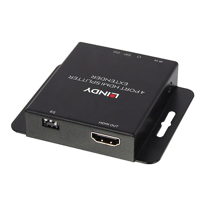 Lindy 38155 Extensor y Divisor HDMI e IR de 4 Puertos con Loop Out
