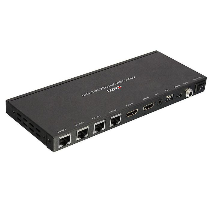 Lindy 70m Cat.6 4 Port Splitter Extender HDMI 4K30 con Loop Out y Extensión IR
