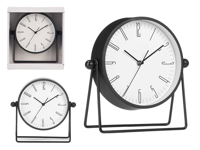 Reloj con Soporte Metal Giftdecor - 19 cm x 18 cm x 6.2 cm (Set de 12) Reloj con Soporte Metal Giftdecor - 19 cm x 18 cm x 6.2 cm (Set de 12)
