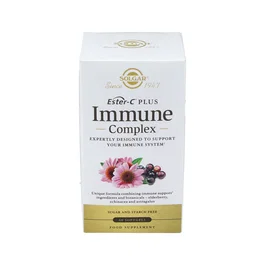 SOLGAR Ester-C® Immune Complex 60 Cápsulas Blandas | Vitamina C No Ácida pH Neutro | Apoyo Inmunológico con Zinc, Saúco, Equinácea y Vitaminas | Suplemento Alimenticio