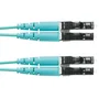 Panduit FZ2ELLNLNSNM010 - Cable de fibra óptica OM4 e InfiniBand, 10 metros, conectores LC macho a LC macho, color aguamarina, LSZH
