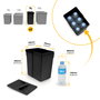 Emuca Kit de contenedores de reciclaje Recycle Negro