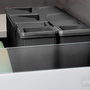 Emuca Kit de contenedores de reciclaje Recycle Negro