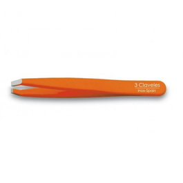Tres Claveles Pinza de Depilar Cangrejo Naranja 9 cm. de Acero Inoxidable