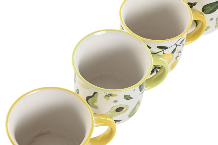 DKD Home Decor Taza de Porcelana Frutas 370ml Surtida DKD Home Decor Taza de Porcelana Frutas 370ml Surtida