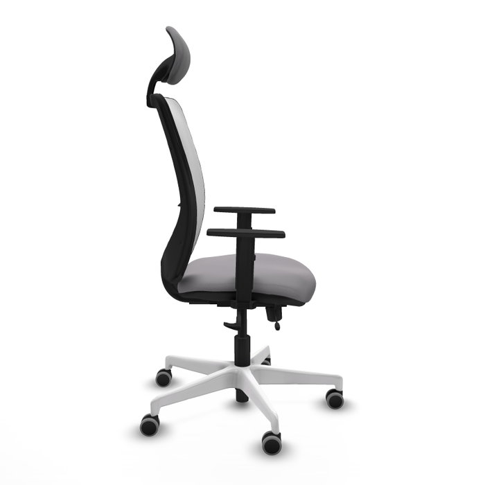 PIQUERAS Y CRESPO Silla de oficina Zulema Gris y Blanco con mecanismo Sincro/Traslack PIQUERAS Y CRESPO Silla de oficina Zulema Gris y Blanco con mecanismo Sincro/Traslack
