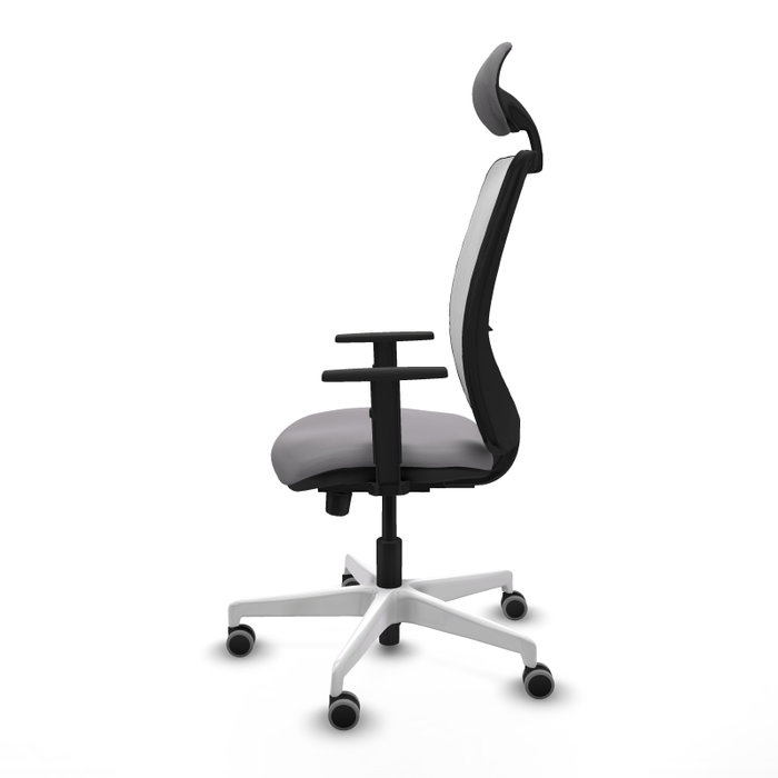 PIQUERAS Y CRESPO Silla de oficina Zulema Gris y Blanco con mecanismo Sincro/Traslack PIQUERAS Y CRESPO Silla de oficina Zulema Gris y Blanco con mecanismo Sincro/Traslack