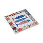 Versa Salvamantel Peces Mosaico Azul Cerámica con Base de Corcho 20x20x0.7 cm (4 Unidades)