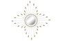 DKD Home Decor Espejo de Metal y Cristal Blanco 80x80 cm
