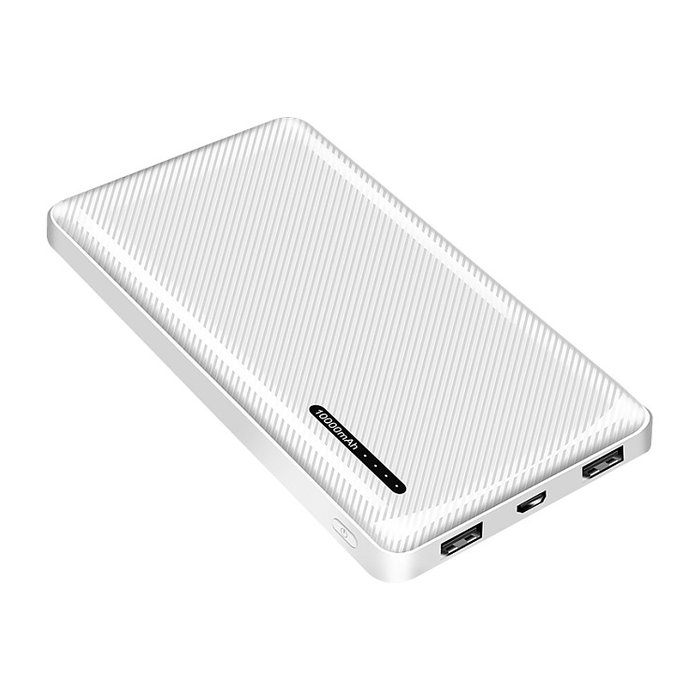 LogiLink Power Bank 10000mAh con 1x USB-C y 2x USB-A, Blanco