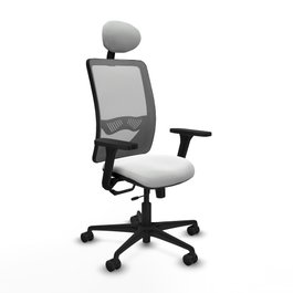 PIQUERAS Y CRESPO Silla de Oficina Zulema con Mecanismo Sincro/Traslack, Blanco y Gris