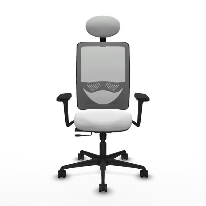PIQUERAS Y CRESPO Silla de Oficina Zulema con Mecanismo Sincro/Traslack, Blanco y Gris