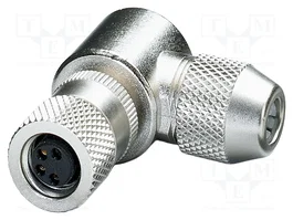 PHOENIX CONTACT Conector M8 de 4 pines angular dorado IP67
