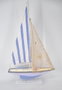 DKD Home Decor Figura de Barco Azul y Blanco con LED