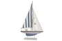 DKD Home Decor Figura de Barco Azul y Blanco con LED