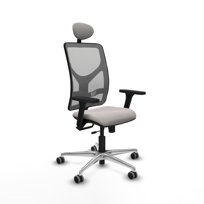 PIQUERAS Y CRESPO Silla de oficina Motilla Blanco y Gris PIQUERAS Y CRESPO Silla de oficina Motilla Blanco y Gris