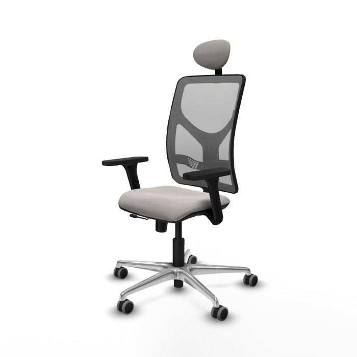 PIQUERAS Y CRESPO Silla de oficina Motilla Blanco y Gris PIQUERAS Y CRESPO Silla de oficina Motilla Blanco y Gris