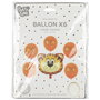 Party Time Juego De 6 Globos Sabana Cebra Tigre Diámetro 45 cm