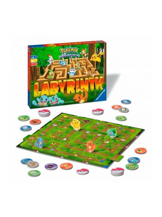Ravensburger Labyrinth Pokémon - Juego de Mesa Edición Especial, Tablero Dinámico y Laberinto Cambiante, para Familia