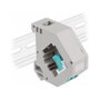 DeLOCK Adaptador de carril DIN Keystone LC Duplex hembra a LC Duplex hembra aguamarina