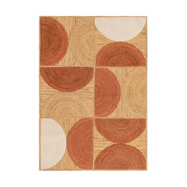 Alfombra Terracota Yute Decoración 160 X 230 cm