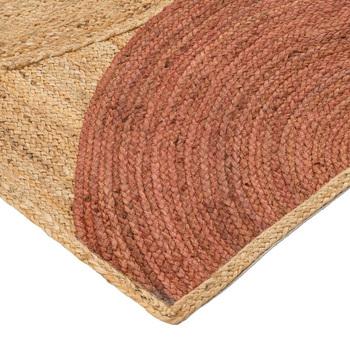 Alfombra Terracota Yute Decoración 160 X 230 cm