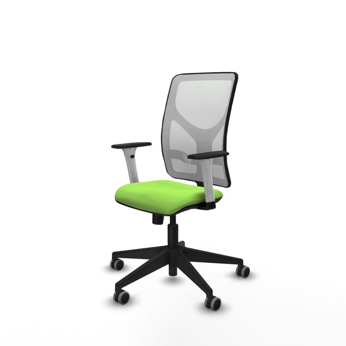 PIQUERAS Y CRESPO Silla de oficina Motilla Pistacho y Blanco con mecanismo Sincro PIQUERAS Y CRESPO Silla de oficina Motilla Pistacho y Blanco con mecanismo Sincro