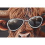 DKD Home Decor Cuadro Lienzo MDF Vaca Abrigo Surtido de 2 Unidades