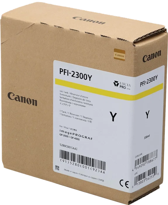 Canon PFI-2300y Cartucho de Tinta Amarillo 330ml